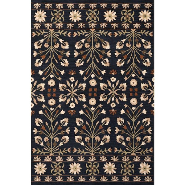 Folklore Wool Black 6 ft. x 9 ft. Indoor Area Rug