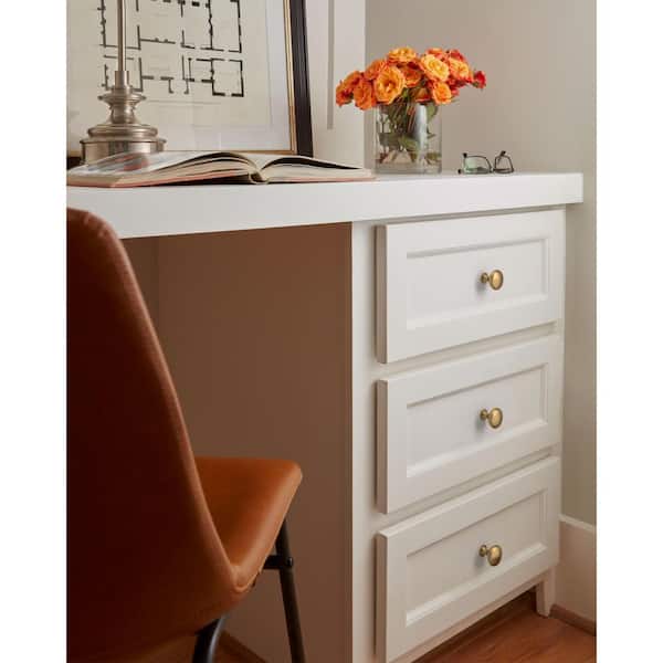 Edona 1-1/4 in. (32mm) Traditional Champagne Bronze Round Cabinet Knob