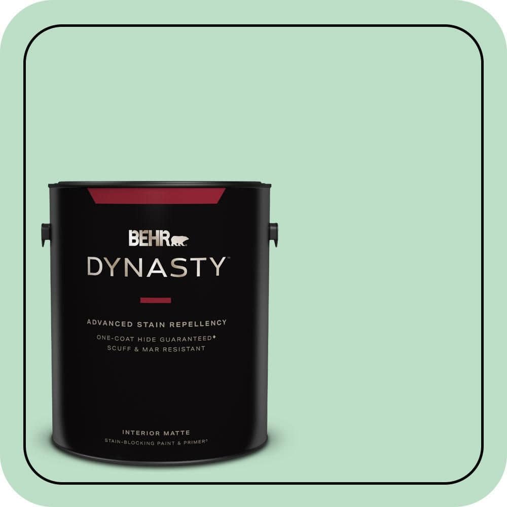 1 gal. #470C-3 Spirited Green Matte Interior Stain-Blocking Paint & Primer