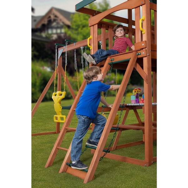 Jungle Fun Complete Wooden Swing Set 3201, Wooden Swing Set Assembly