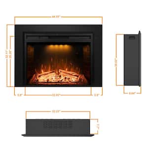 36 in. Electric Fireplace Insert with Trim Kit