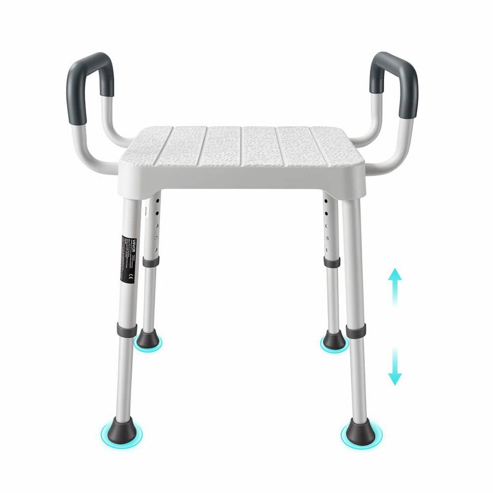 Shower Chair with Armrest, 6-Level Height Adjustable Bath Seat, Non-Slip Bathroom Bathtub Chair, 400 lbs. Capacity price history on PriceWatchPro