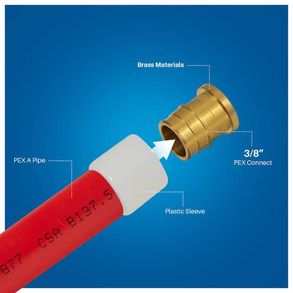 Pack Of 5) EFIELD Pex A Pipe Full Flow Expansion Brass 5 thumbnail image