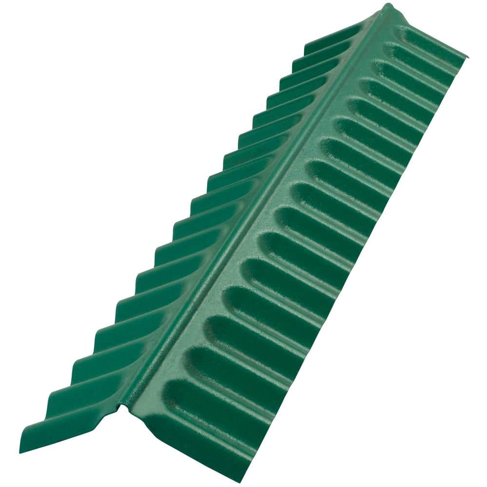 Suntop 4 ft. Polycarbonate Ridge Cap Flashing in Rainforest Green