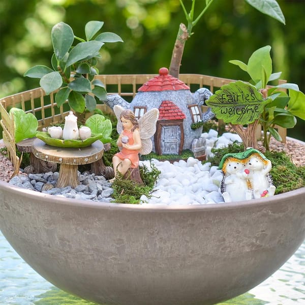 Fairy Garden Christmas LED Camper for Miniature Garden