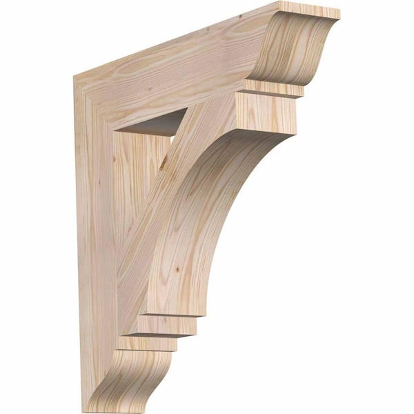Ekena Millwork 5.5 in. x 28 in. x 28 in. Douglas Fir Imperial Traditional Smooth Bracket