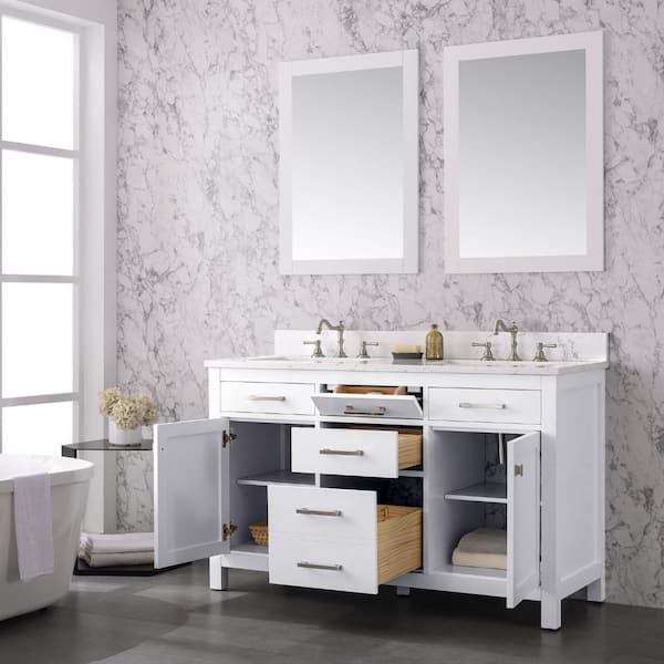 SUDIO Jasper 54 in. W x 22 in. D Bath Vanity in White with