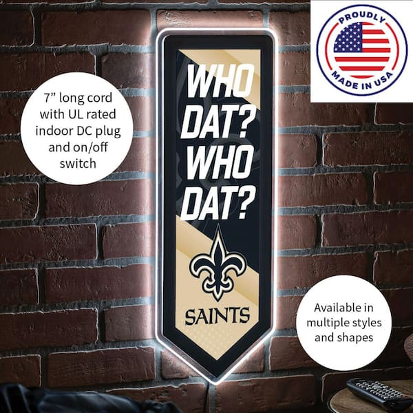 Evergreen Ultra-Thin Edgelight LED Wall Decor, Round, New Orleans Saints-  23 x 23 Inches Made In USA