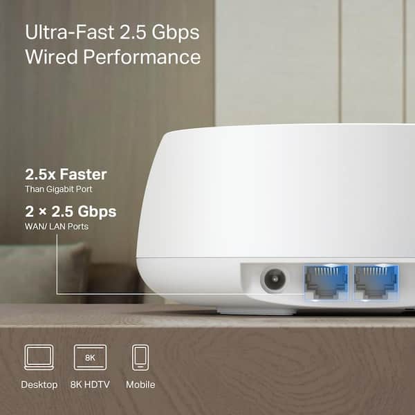 TP-LINK Deco BE3600 Dual-Band Wi-Fi 7 Mesh System 2-Pack-Covers up