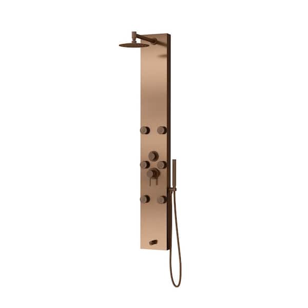 PULSE Showerspas Monterey 6-Jet 1.8 GPM Shower System with Handheld Shower in Oil Rubbed Bronze