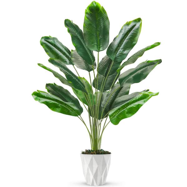 Afoxsos 4 in Artificial Green Indoor/Outdoor Bird of Paradise