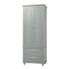 Photo 1 of 24 in. W x 16 in. D x 63 in. H Gray Linen Cabinet, Tall Storage Cabinet with 2-Drawers for Bathroom/Office


