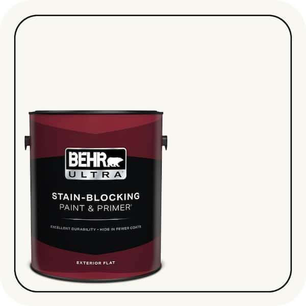 BEHR ULTRA 1 gal. Ultra Pure White Flat Exterior Paint & Primer