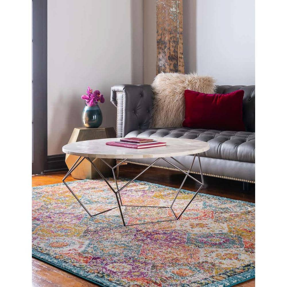 Madeline Multi-Color Rectangular Synthetic Indoor Rug