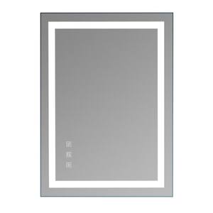 24 in. W x 32 in. H Rectangular Frameless Bathroom Vanity Mirror in Sliver Wall Assembled