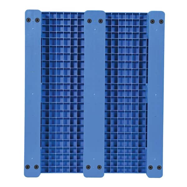 Vestil 48 in. x 40 in. x 6 in. Blue Plastic Pallet/Skid PLP2-4840-BLUE -  The Home Depot