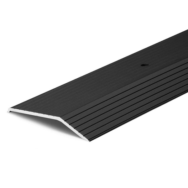 TrimMaster Matte Black 2 in. x 144 in. Aluminum Carpet Trim Transition Strip