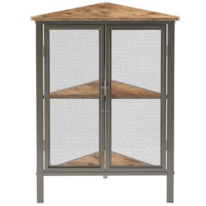 Providence Metal Corner Rack with Folding Wood-Top Shelves, 63