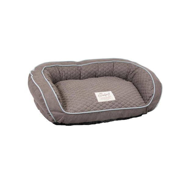 Happy Tails Medium 35 in. x 26 in. Slightly Gray Quilted Sofa Bed