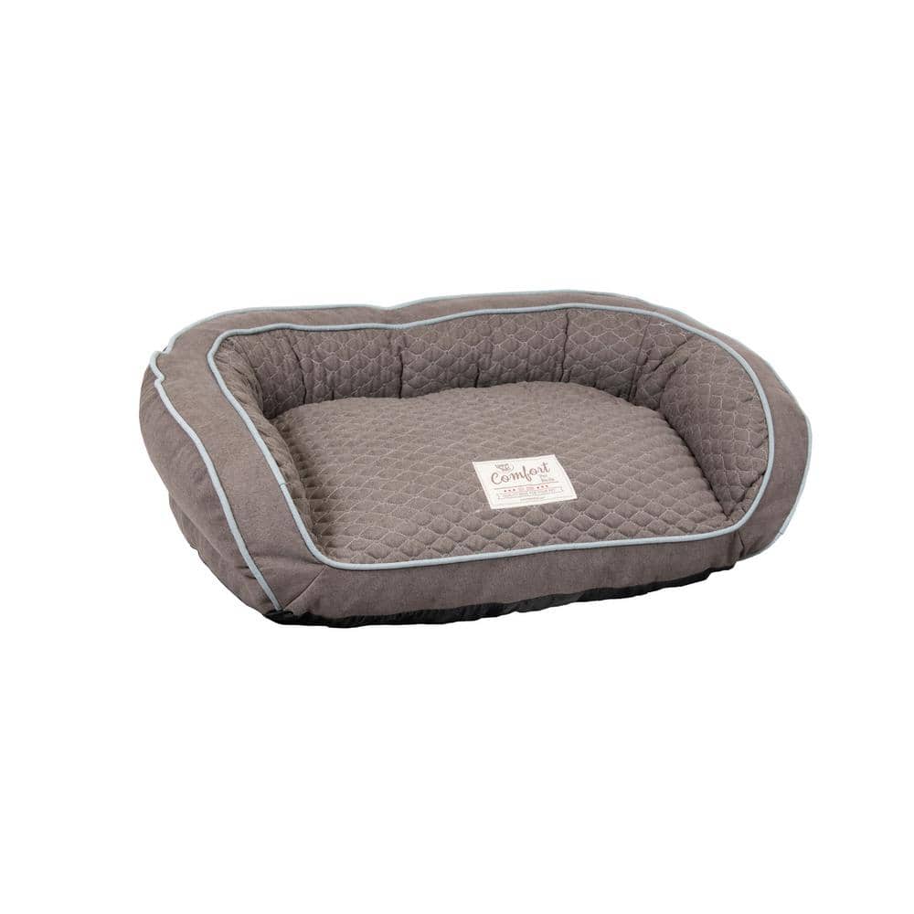 Happy Tails Medium 35x26 Quilted Sofa Pet Bed Chocolate 30046 The Home Depot