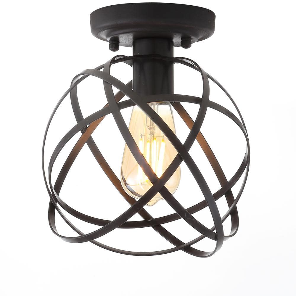 Alba 8.5" Oil Rubbed Bronze Orb LED Flush Mount