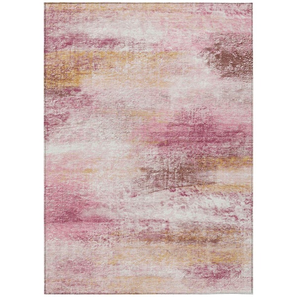 Chantille Machine Washable Indoor/Outdoor Abstract ACN2402 Blush 5 ft. x 7 ft. 6 in. Area Rug