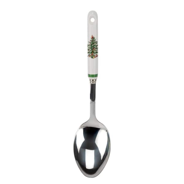 Spode Christmas Tree Stainless Steel Serving Spoon with Ceramic Handle