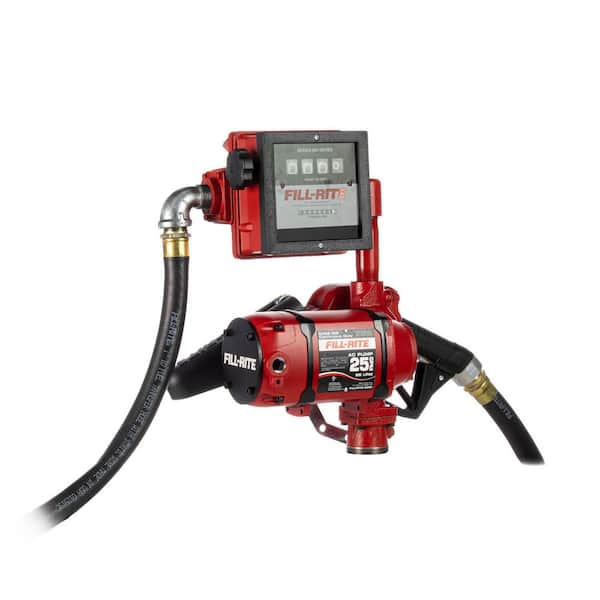 FILL-RITE 120-Volt 25 GPM 1/3 HP Continuous Duty Fuel Transfer Utility Pump w/ 18 ft. Hose High Flow Auto Nozzle &Mechanical Meter