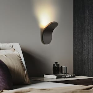 Nimbus 3.9 in. 1-Light Matte Black Minimalist Sleek LED Wall Sconce(3000K)