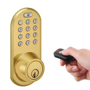 Single Cylinder Brass Touch Pad and Remote Electronic Deadbolt