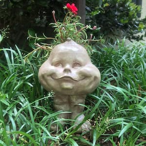 8 in. Stone Wash Baby Bro Muggly Planter Statue Holds 3 in. Pot