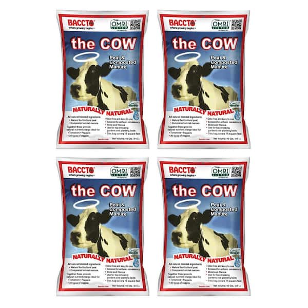 Wholly Cow Horticultural Compost and Manure, 40 Qt (4-Pack)