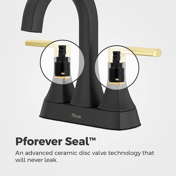 Pfister Vaneri 4 in. Centerset Double Handle Bathroom Faucet in