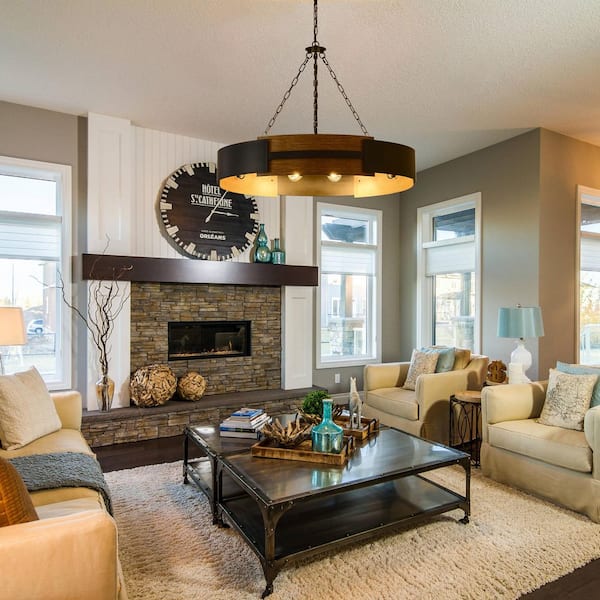 Home Decorators Collection Keowee 24-1/4 in. 6-Light Artisan Black