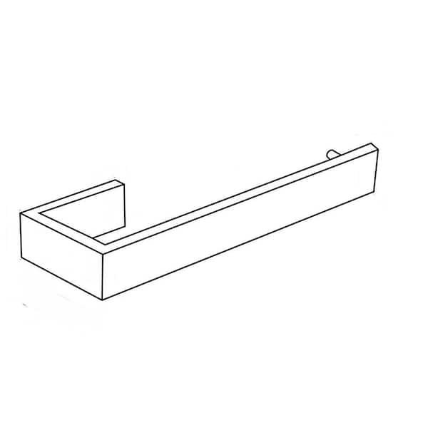 8.26 in. Wall Mounted Towel Bar in Matte Black