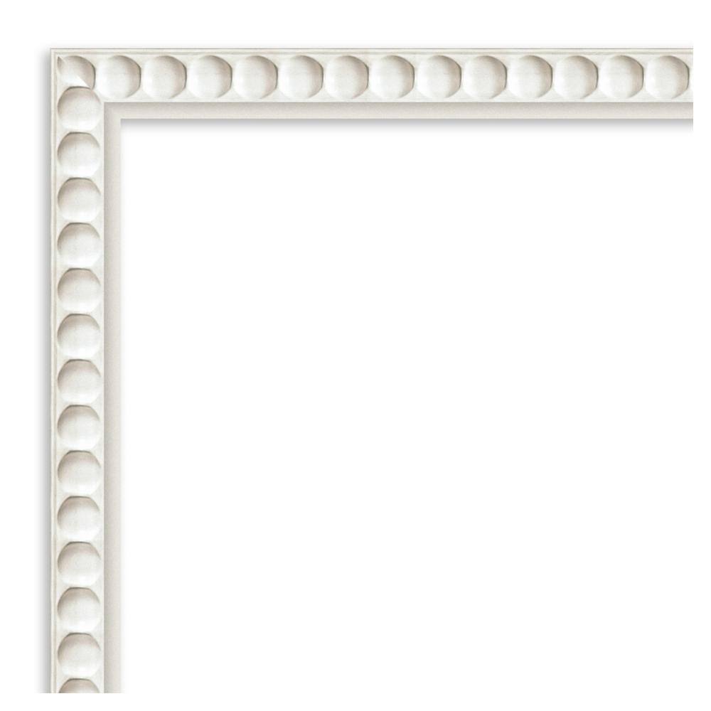 Seashore Shells Navy I White Floater Frame Canvas Wall Art