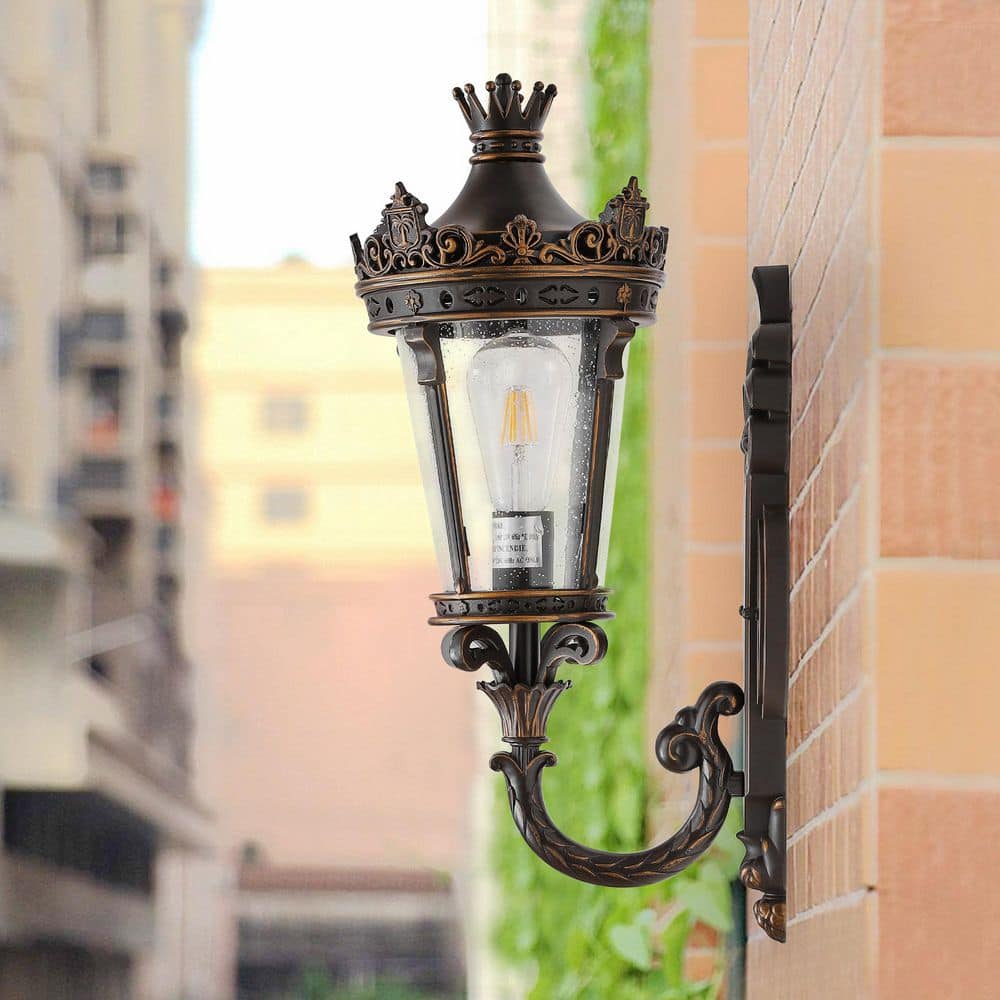 Vintage Outdoor 1-Light Coffee Golden Wall Sconce for Patio, Garden, or Entryway (No bulb) price history on PriceWatchPro