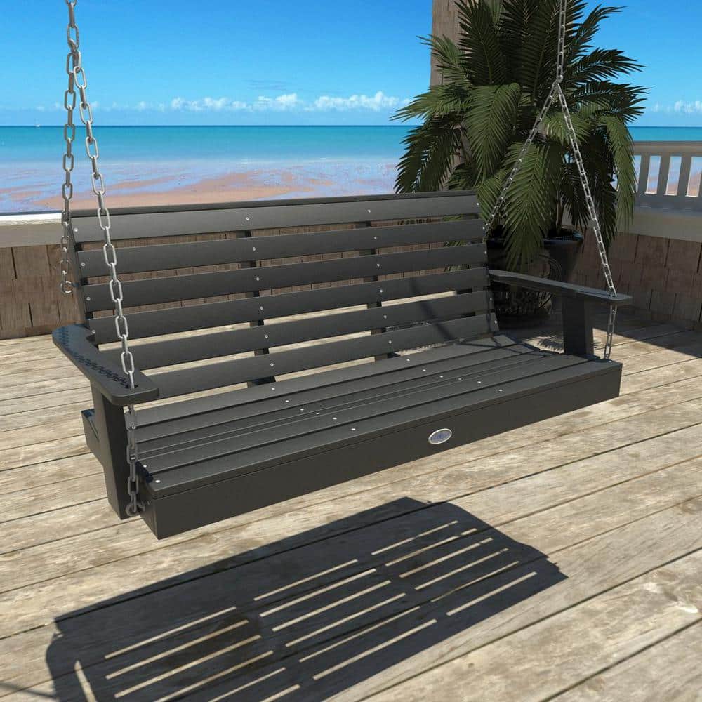 Riverside 5ft. 2-Person Black Sand Recycled Plastic Porch Swing price history on PriceWatchPro