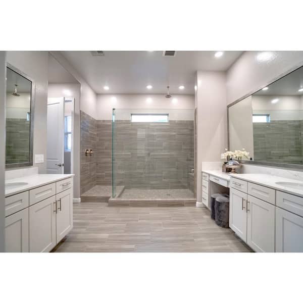 EMSER TILE Ciudad Taupe 11.81 in. x 23.62 in. Matte Stone Look Ceramic Floor & Wall Tile (19.35 sq. ft./Case)