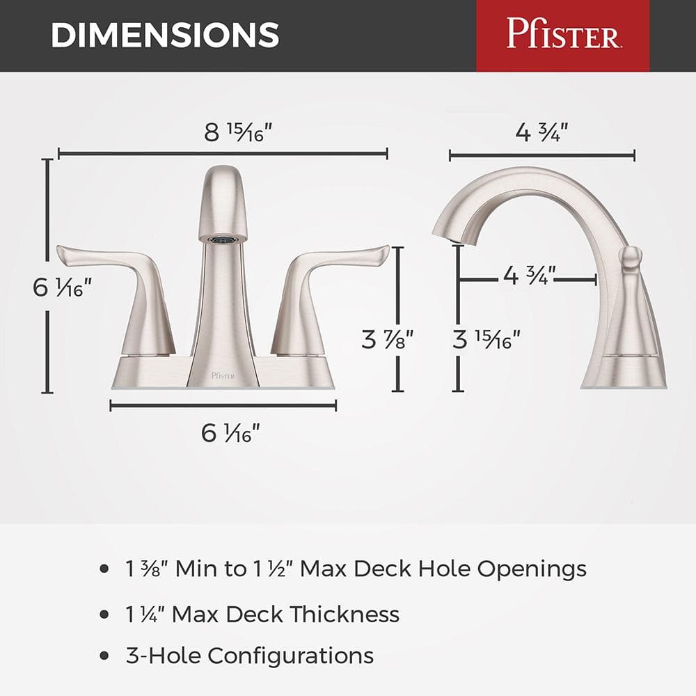 Spot Defense Brushed Nickel 4-Inch Centerset Bathroom Faucet