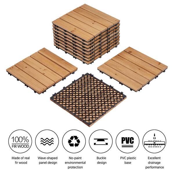 Yaheetech 12x 12''Patio Pavers Decking Flooring Deck Tiles Interlocking Wood Patio Tiles Pack of 11 Tiles For Patio Garden Deck Poolside Indoor and Outdoor,Indoor and Outdoor Yaheetech 12x 12''Patio Pavers Decking Flooring Deck Tiles Interlocking Wood Patio Tiles Pack of 11 Tiles For Patio Garden Deck Poolside Indoor and Outdoor,Indoor and Outdoor
