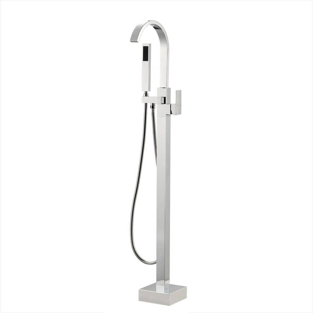 Single-Handle Freestanding Tub Faucet with Hand Shower in. Polished Chrome price history on PriceWatchPro