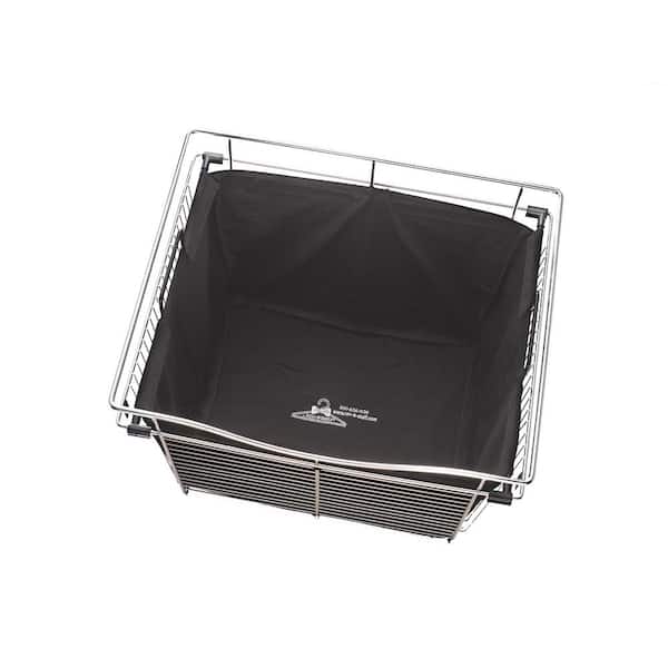 Rev-A-Shelf 18 in. H x 24 in. W Black Cloth 1-Drawer Basket Insert