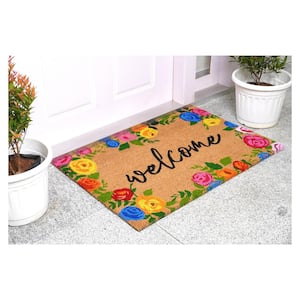Colorful Roses Welcome Doormat 24" x 36"
