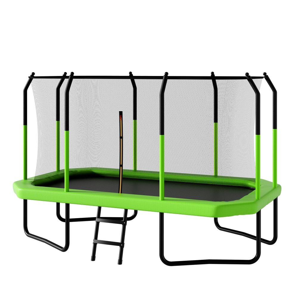 8 ft. x 14 ft. Rectangle Long Tumbling Outdoor Trampoline in Green with Enclosure Net UV-Resistant Jump Mat price history on PriceWatchPro