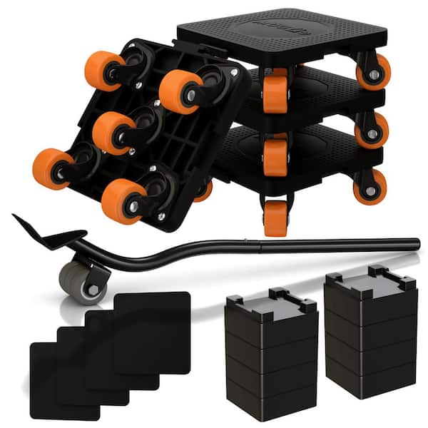 1500 lb. Furniture Mover with Wheels and Furniture Lifter Set, 360° Rotation Wheels Dolly for Moving Heavy Furniture