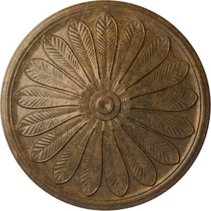 25-1/2 in. x 5-1/2 in. Brontes Urethane Ceiling Medallion (Fits Canopies upto 3-5/8 in.), Rubbed Bronze