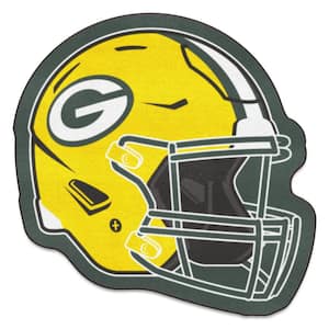 Green Bay Packers Green 3 ft. x 2 ft. Mascot Helmet Area Rug
