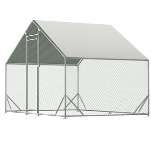 10 ft. x 6.6 ft. x 6.56 ft. Chicken Run Walk-in Chicken Coop with Cover Rabbits Duck Poultry Cages Outdoor Farm Fences