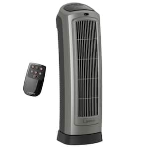 1500W 22 in. Gray Electric Tower Ceramic Space Heater with Digital Display, Thermostat and Remote Control